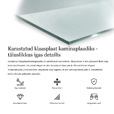 Plaque verre pour poêle hexagonale transparente