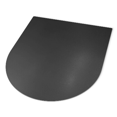 Plaque de protection pour poêle semi-ovale en métal noir