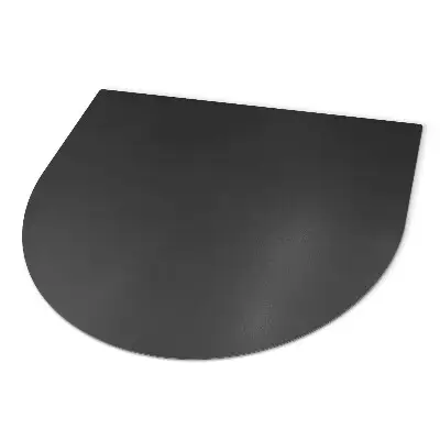 Plaque de protection pour poêle semi-ovale en métal noir