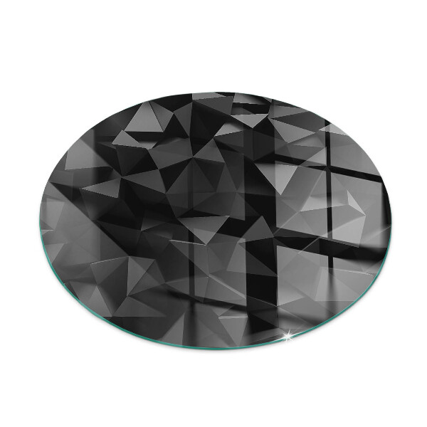 Verre sous poêle à bois ronde Géométrie tridimensionnelle