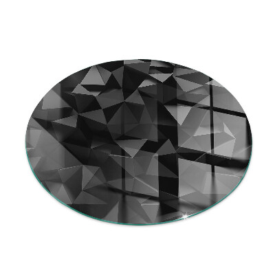Verre sous poêle à bois ronde Géométrie tridimensionnelle