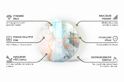 Verre sous poêle à bois ronde Géométrie tridimensionnelle