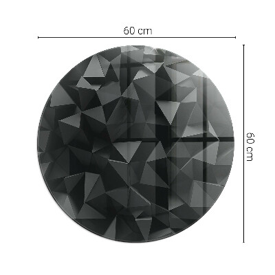 Verre sous poêle à bois ronde Géométrie tridimensionnelle