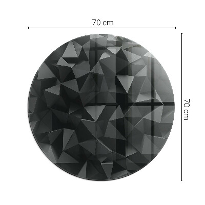 Verre sous poêle à bois ronde Géométrie tridimensionnelle