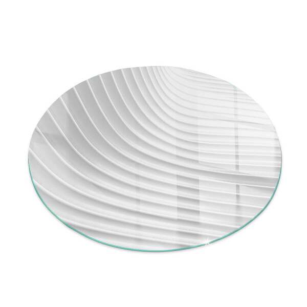 Vitre sous poêle à bois ronde Des vagues de lignes délicates