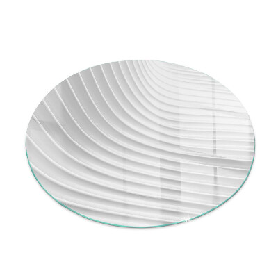 Vitre sous poêle à bois ronde Des vagues de lignes délicates