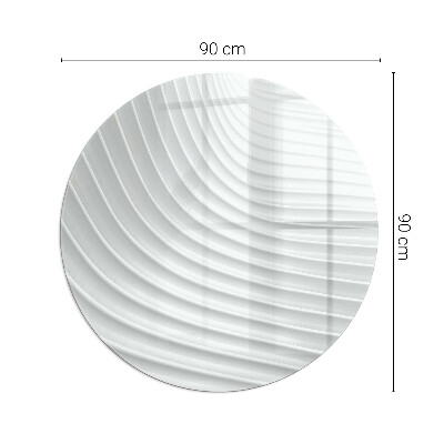 Vitre sous poêle à bois ronde Des vagues de lignes délicates