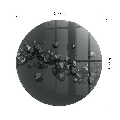 Verre sous poêle à bois ronde Nuage abstrait de solides