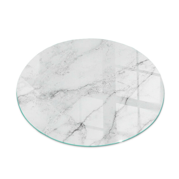 Verre sous poêle à bois ronde Motif de marbre veiné
