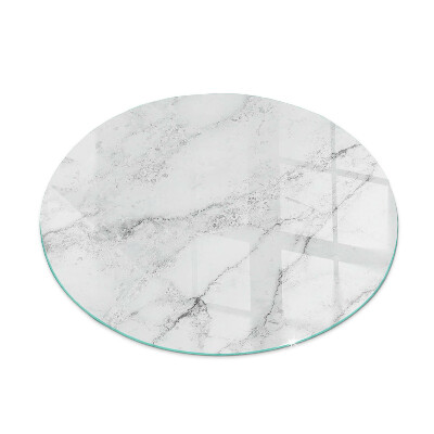 Verre sous poêle à bois ronde Motif de marbre veiné