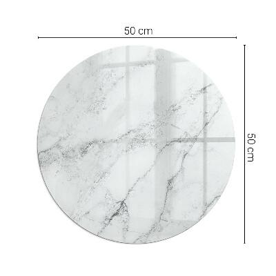 Verre sous poêle à bois ronde Motif de marbre veiné