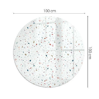 Vitre sous poêle à bois ronde Motif avec de petites formes