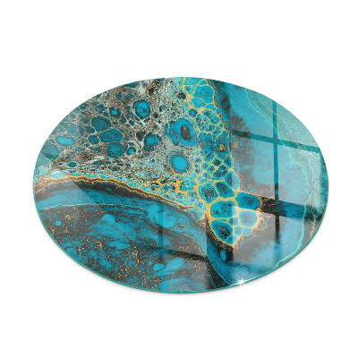 Verre sous poêle à bois ronde Motif organique abstrait