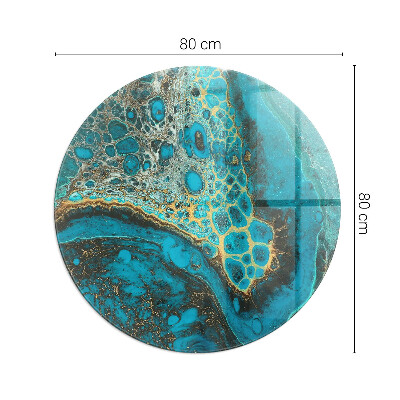 Verre sous poêle à bois ronde Motif organique abstrait