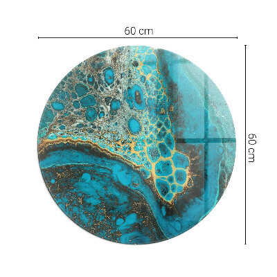 Verre sous poêle à bois ronde Motif organique abstrait