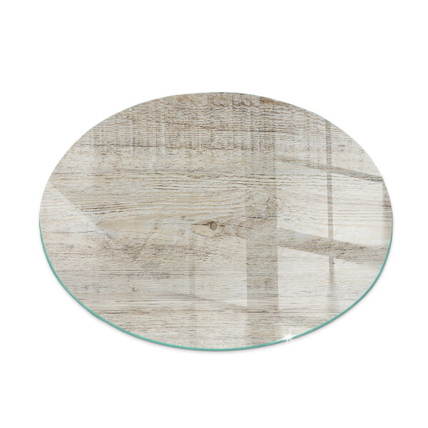 Vitre sous poêle à bois ronde Texture bois clair