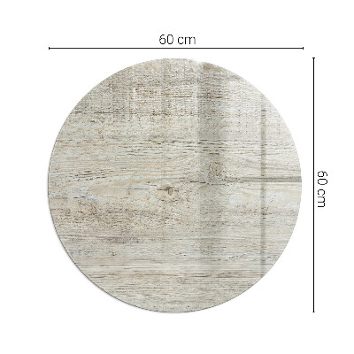 Vitre sous poêle à bois ronde Texture bois clair