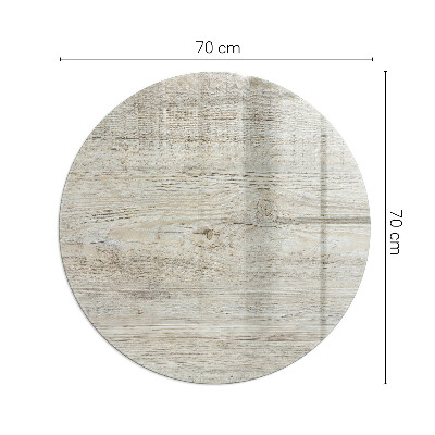 Vitre sous poêle à bois ronde Texture bois clair