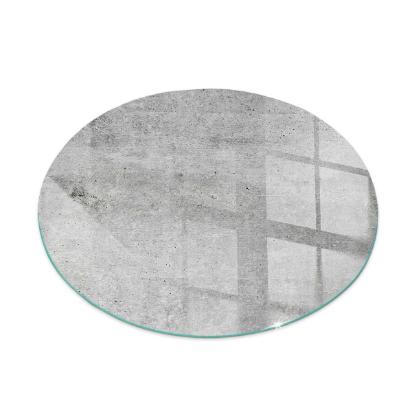Verre sous poêle à bois ronde Texture de béton brut