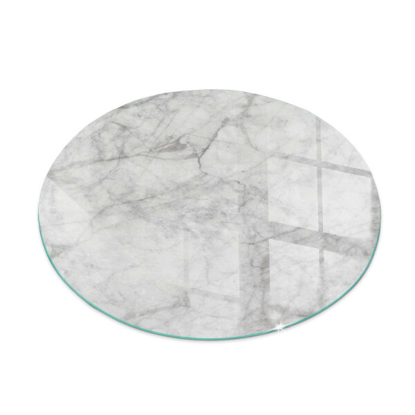 Verre sous poêle à bois ronde Motif de texture de marbre