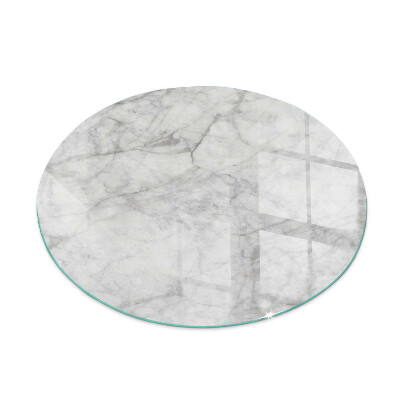 Verre sous poêle à bois ronde Motif de texture de marbre