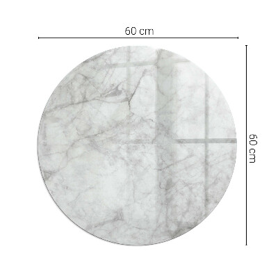 Verre sous poêle à bois ronde Motif de texture de marbre