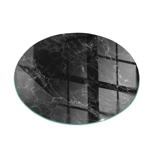 Verre sous poêle à bois ronde Motif de marbre élégant