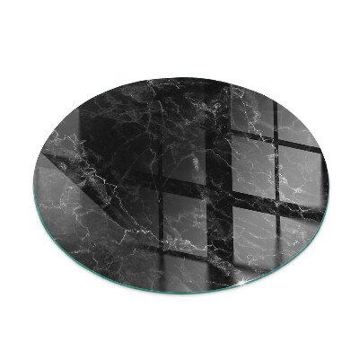 Verre sous poêle à bois ronde Motif de marbre élégant