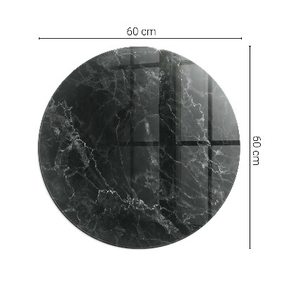 Verre sous poêle à bois ronde Motif de marbre élégant