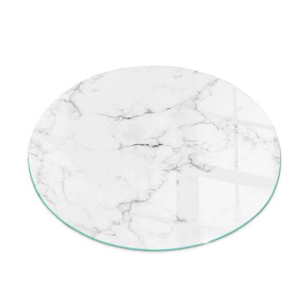 Verre sous poêle à bois ronde Motif de marbre veiné