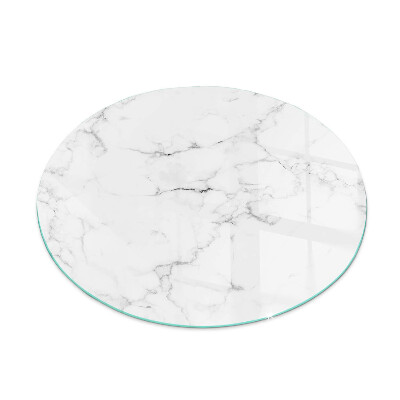 Verre sous poêle à bois ronde Motif de marbre veiné