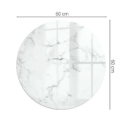 Verre sous poêle à bois ronde Motif de marbre veiné