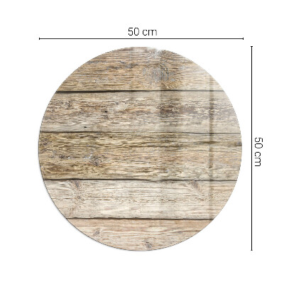 Vitre sous poêle à bois ronde Texture de planche de bois