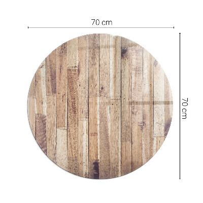 Verre sous poêle à bois ronde Planche de bois dans la disposition