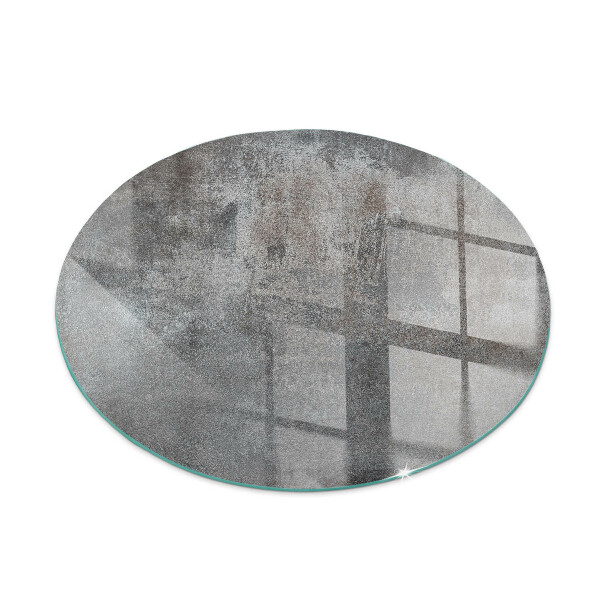 Vitre sous poêle à bois ronde Texture de surface brute