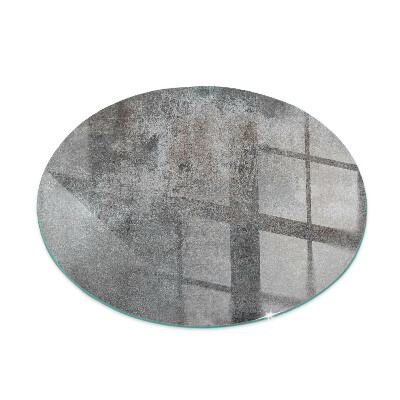 Vitre sous poêle à bois ronde Texture de surface brute