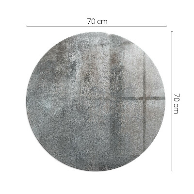 Vitre sous poêle à bois ronde Texture de surface brute