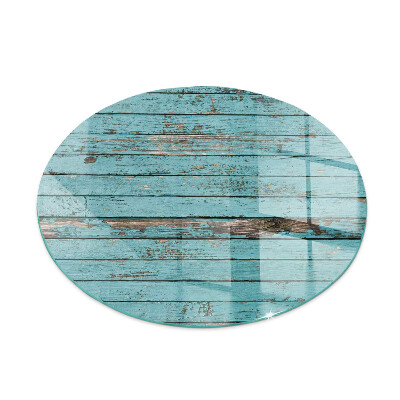 Vitre sous poêle à bois ronde Planches de style rustique