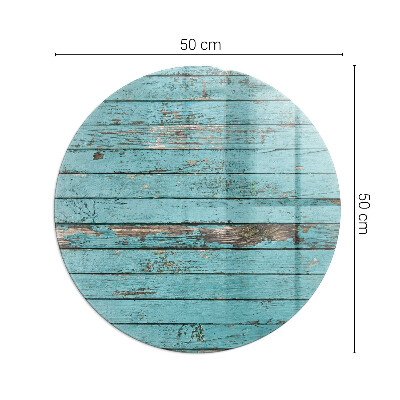 Vitre sous poêle à bois ronde Planches de style rustique