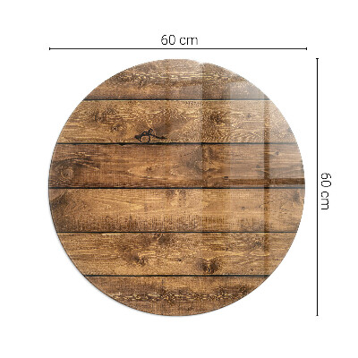 Verre sous poêle à bois ronde Planche de bois avec veinage