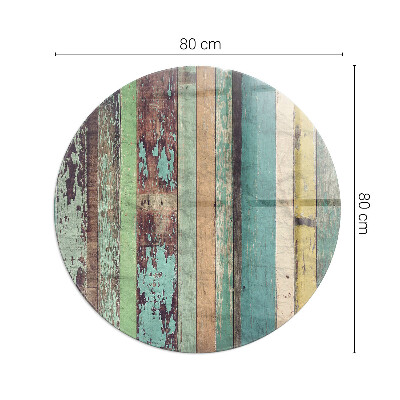 Vitre sous poêle à bois ronde Des planches de différentes nuances