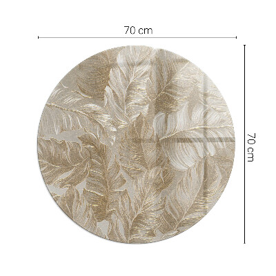 Verre sous poêle à bois ronde Feuilles aux motifs subtils