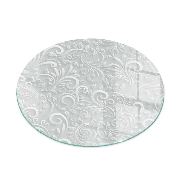 Vitre sous poêle à bois ronde Motif végétal élégant