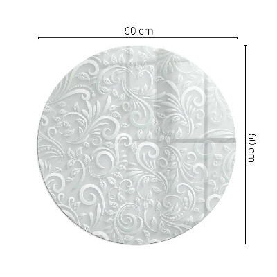Vitre sous poêle à bois ronde Motif végétal élégant