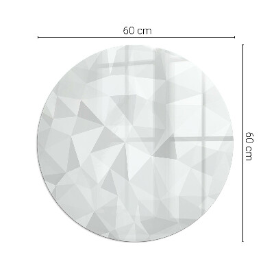 Verre sous poêle à bois ronde Motif géométrique abstrait