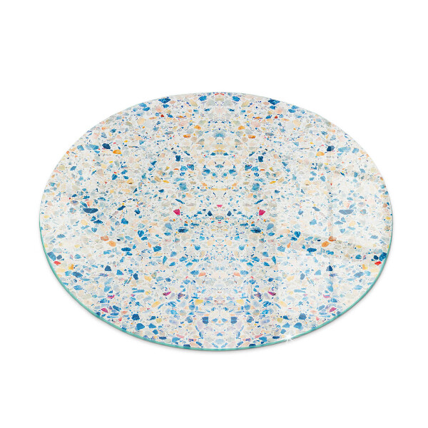 Verre sous poêle à bois ronde Motif de texture abstrait
