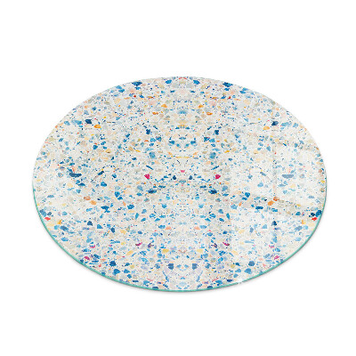 Verre sous poêle à bois ronde Motif de texture abstrait