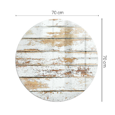 Vitre sous poêle à bois ronde Planche de bois endommagée