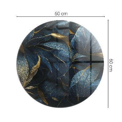 Verre sous poêle à bois ronde Feuilles élégantes en texture