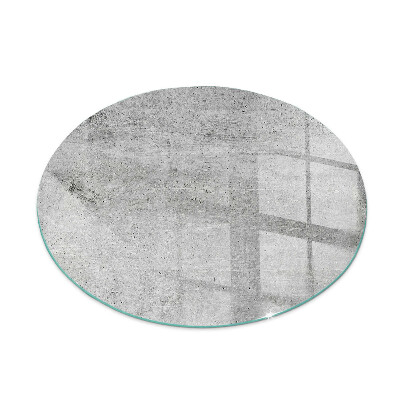 Verre sous poêle à bois ronde Texture de béton brut